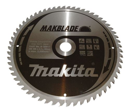 MAKITA kotouč pilový dřevo MAKBLADE 305x2.3x30 mm 60 zubů B-32817