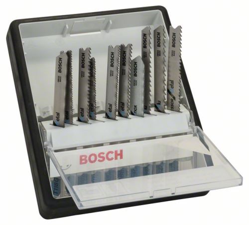 BOSCH 10dílná sada pilových plátků Robust Line Metal Expert, se stopkou T T 118 G; T 118 A; T 118 B; T 118 EOF; T 118 AF; T 118 BF; T 118 GFS; T 227 D; T 127 D; T 123 X 2607010541