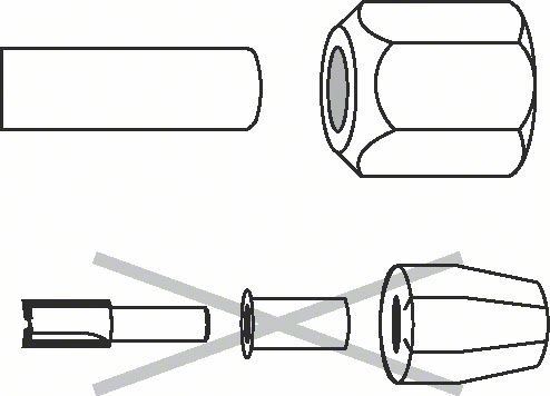 BOSCH Kleštinové upínací pouzdro 10 mm, 24 mm 2608570125