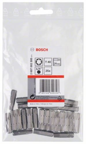 BOSCH Šroubovací bit zvlášť tvrdý Extra-Hart T40, 25 mm (25 ks) 2607002500