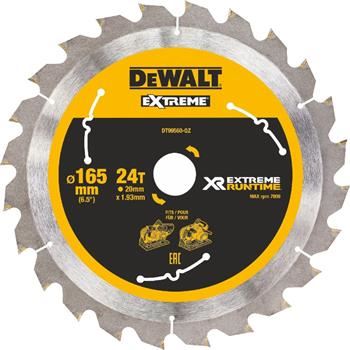 DeWALT Pilový kotouč (ideální pro pily FLEXVOLT), 165 x 20 mm, 24 zubů DT99560