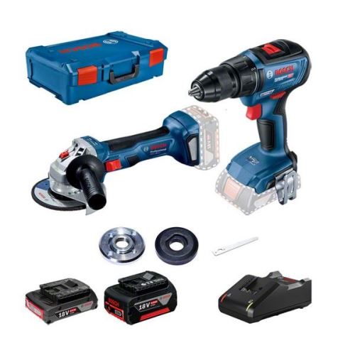 Bosch GWS 180 + GSR 18V + 2x GBA + GAL + XL-boxx Sada aku nářadí 0615990M47