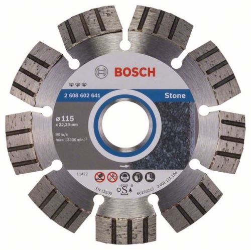 BOSCH Diamantový dělicí kotouč Best for Stone 115 x 22,23 x 2,2 x 12 mm 2608602641