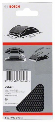 BOSCH Špalík pro ruční broušení 70 x 130 mm 2607000635