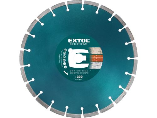 EXTOL Industrial Kotouč diamantový řezný segmentový na BETON, suché řezání, O 300x25,4x3,2mm 8703081