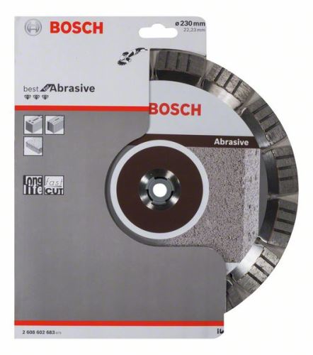 BOSCH Diamantový dělicí kotouč Best for Abrasive 230 x 22,23 x 2,4 x 15 mm 2608602683