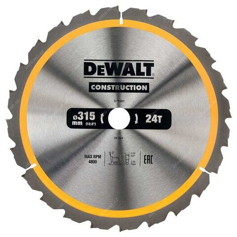 DeWALT Pilový kotouč na dřevo 315 x 30 mm DT1961