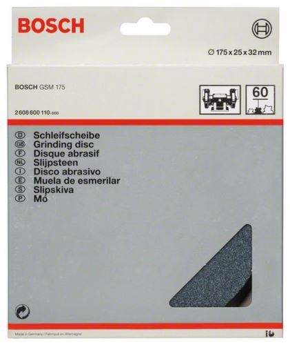 BOSCH Brusný kotouč pro dvoukotoučovou brusku 175 mm, 32 mm, 60 2608600110