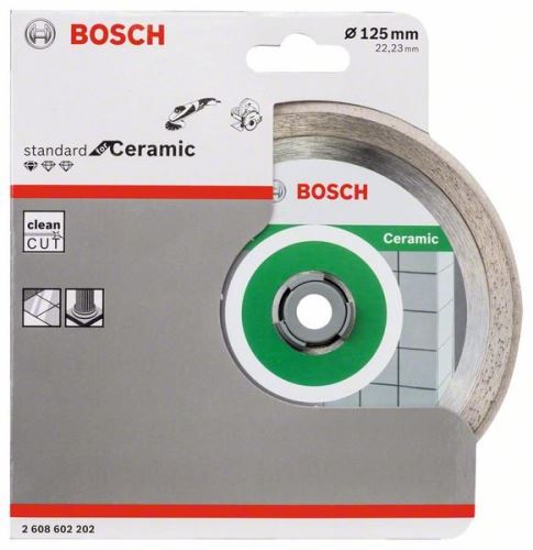 BOSCH Diamantový dělicí kotouč Standard for Ceramic 125 x 22,23 x 1,6 x 7 mm 2608602202