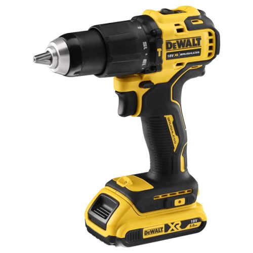 DeWALT Aku bezuhlíková příklepové vrtačka/šroubovák 18V XR Li-Ion, 2x 1,5Ah DCD709S2T