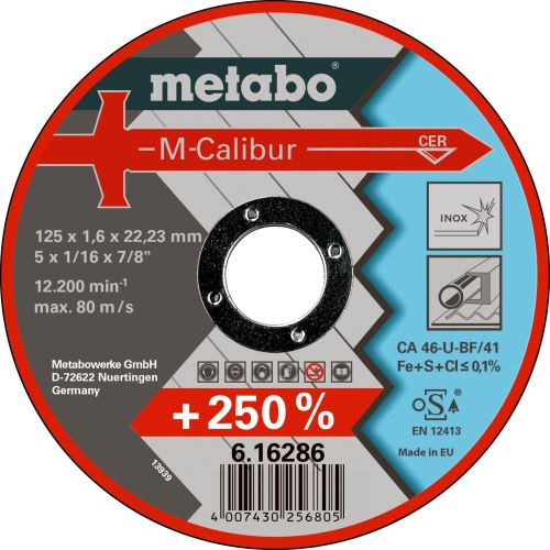 METABO Brusný kotouč M-CALIBUR 115 x 1,6 x 22,23 INOX, TF 41 616285000