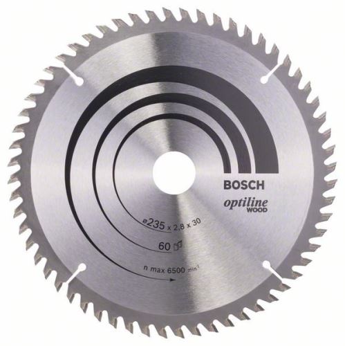 BOSCH Pilový kotouč Optiline Wood 235 x 30/25 x 2,8 mm, 60 2608641192