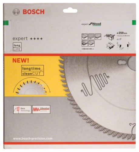 BOSCH Pilový kotouč Expert for Wood 250 x 30 x 3,2 mm, 40 2608642505