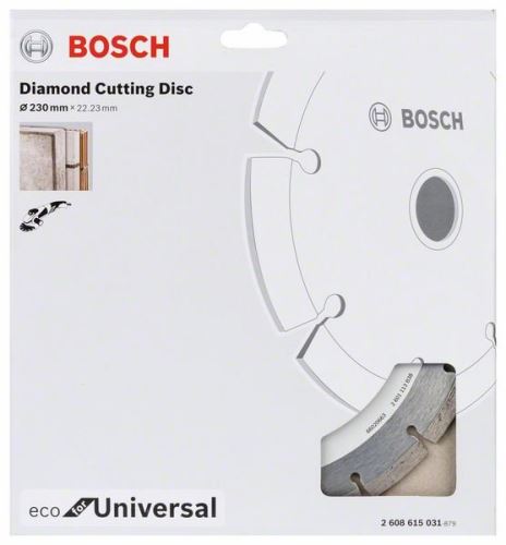 BOSCH Diamantový dělicí kotouč ECO For Universal 115.x22.23x2.0x7 (10 ks) 2608615040