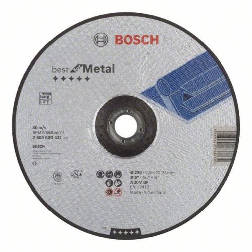 BOSCH Dělicí kotouč profilovaný Best for Metal A 30 V BF, 230 mm, 2,5 mm 2608603531