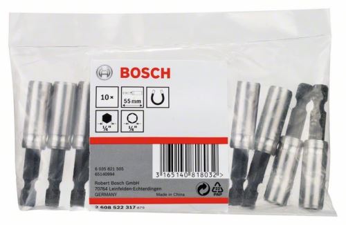 BOSCH Univerzální držák s 1/4" šestihrannou upínací stopkou, magnetický (10 ks) 2608522317