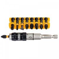 DeWalt 10 dílný set bitů Torsion s úhlovým nástavcem DT70518T