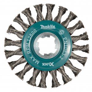 MAKITA kotoučový kartáč z ocelového drátu-splétaný drát průměr 0,5 mm X-LOCK 115 mm D-73405