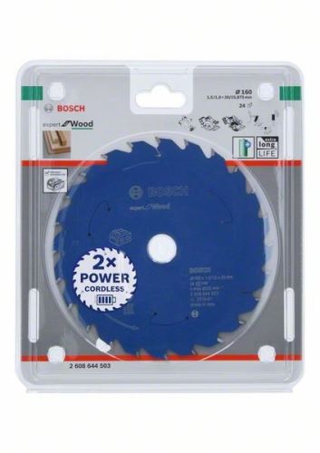 BOSCH Pilový kotouč pro aku pily; Expert for Wood 160x20x1,5/1x24T 2608644503