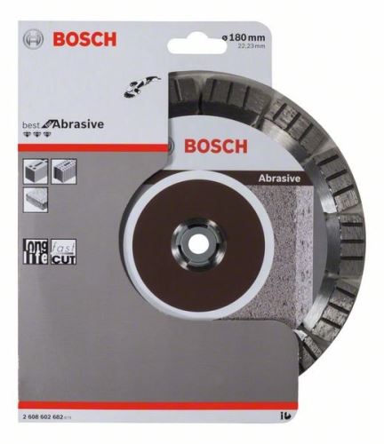 BOSCH Diamantový dělicí kotouč Best for Abrasive 180 x 22,23 x 2,4 x 12 mm 2608602682