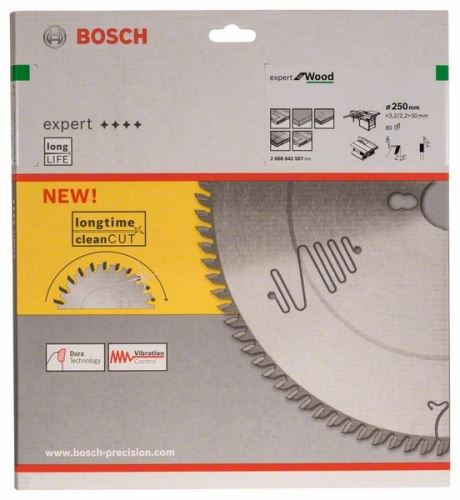 BOSCH Pilový kotouč Expert for Wood 250 x 30 x 3,2 mm, 80 2608642507