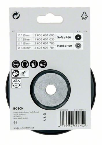 BOSCH Podložný talíř 115 mm; Hard; matice M14 2608601783