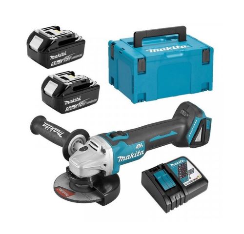 Makita Aku úhlová bruska 125mm Li-ion LXT 18V/5,0Ah, Makpac DGA506RTJ