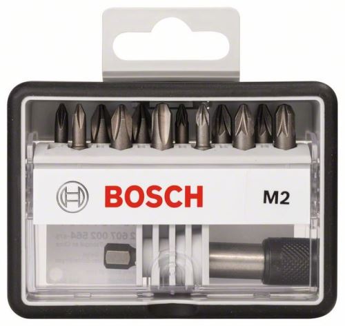 BOSCH (12+1)dílná sada šroubovacích bitů Robust Line, M Extra-Hart 25 mm, (12+1)dílná sada 2607002564