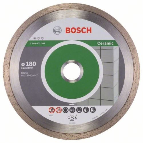 BOSCH Diamantový dělicí kotouč Standard for Ceramic 180 x 22,23 x 1,6 x 7 mm 2608602204