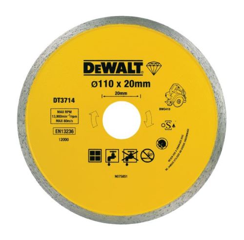 DeWALT Diamantový kotouč (pro řezačku obkladů DWC410) 110 x 20 mm DT3714