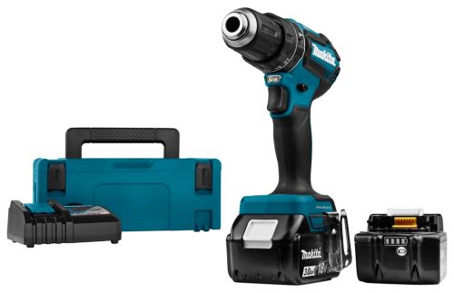 Makita Aku bezuhlíkový příklepový šroubovák Li-ion LXT 18V/3,0 Ah, Makpac DHP485RFJ