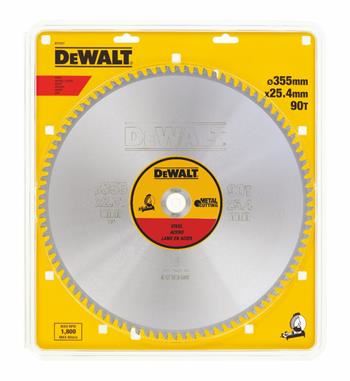 DeWALT pilový kotouč pro řezání oceli, 355 x 25,4 mm, 90 zubů DT1927