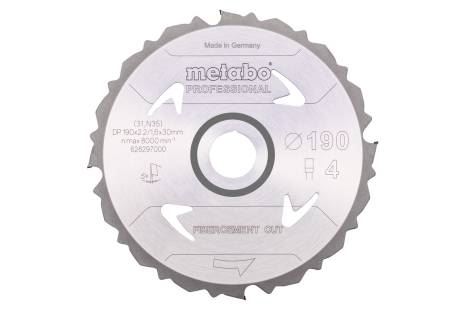 METABO Pilový kotouč 190 x 30 mm, 4 zuby, 5° FibercementCutProfi 628297000