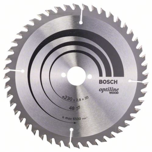 BOSCH Pilový kotouč Optiline Wood 230 x 30 x 2,8 mm, 48 2608640629