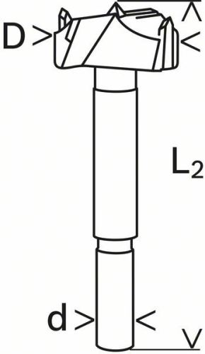 BOSCH Sukovník s tvrdokovem a předřezovými hroty 15 x 90 mm, d 8 mm 2608597601