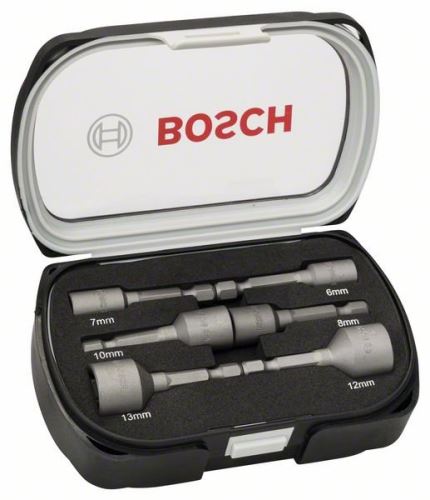 BOSCH 6dílná sada nástrčných klíčů 50 mm; 6, 7, 8, 10, 12, 13 mm 2608551079