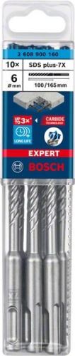 BOSCH EXPERT vrták SDS plus-7X, 6x100x165 10ks 2608900160