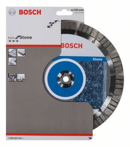 BOSCH Diamantový dělicí kotouč Best for Stone 230 x 22,23 x 2,4 x 15 mm 2608602645