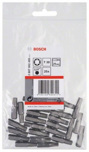 BOSCH Šroubovací bit zvlášť tvrdý Extra-Hart T30, 25 mm (25 ks) 2607002499