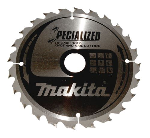 MAKITA kotouč pilový dřevo SPECIALIZED se zapuštěnými zuby 190x2x30 mm 24 zubů B-33118