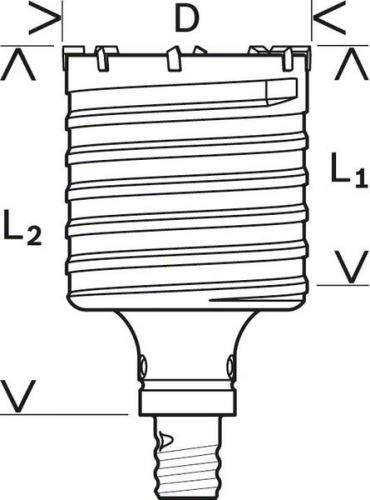 BOSCH Dutá vrtací korunka SDS-max-9 100 x 80 x 96 mm 2608580524