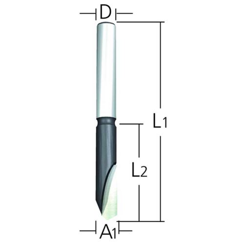 MAKITA fréza na hliník stopka 6 mm,65/18 mm D-16988