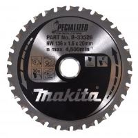 MAKITA kotouč pilový ocel SPECIALIZED 136x1.5x20 mm 30 zubů B-33526