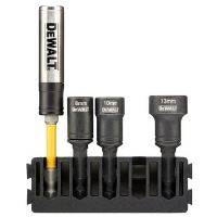 DeWALT Sada (5 ks) držáky na bity + čistitelné utahovací hlavice 8, 10, 13 mm DT70827