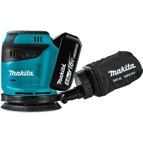 MAKITA Aku excentrická bruska Li-ion 18V/5,0Ah, systainer DBO180RTJ