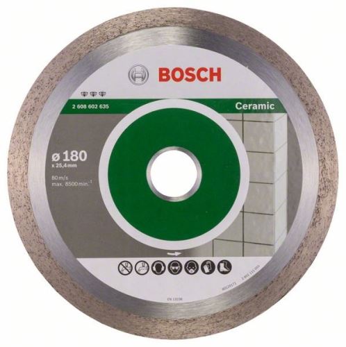 BOSCH Diamantový dělicí kotouč Best for Ceramic 180 x 25,40 x 2,2 x 10 mm 2608602635