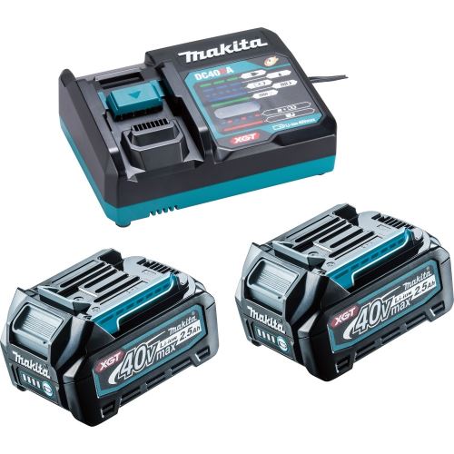 MAKITA sada Li-ion XGT 40V 2 ks BL4025+1 ks DC40RA+1 ks Makpac 191J81-6