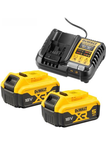 DeWALT Startovací sada nabíječka + 2 baterie 18V 5,0Ah DCB1104P2