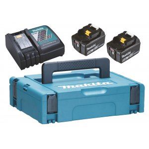 MAKITA sada Li-ion LXT 18V 2 ks BL1850B+1 ks nabíječka DC18RC+1 ks Makpac 197624-2