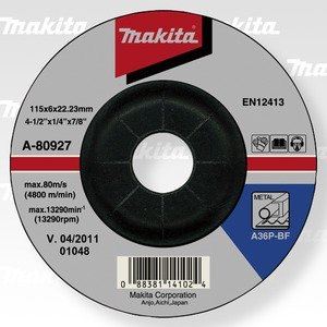 MAKITA kotouč brusný ocel 115x6x22.23 mm A-80927